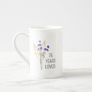 75th Birthday Gift for Women, 75th Birthday Mug, 1 Bone China Mug