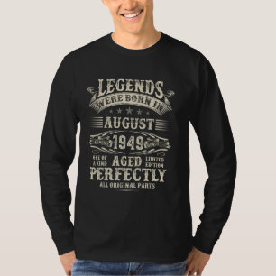 75th Birthday Gifts For Men Funny 75 Year Old Augu T-Shirt
