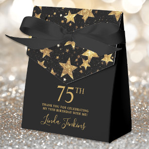 75th Birthday Gold Stars Thank You Favour Box