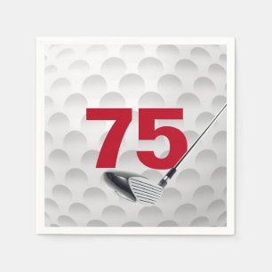 75th Birthday Golf Ball Napkin