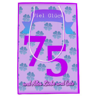 75th Birthday In German Gift Bag