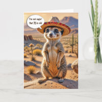 75th Birthday Meerkat Wearing a Sombrero