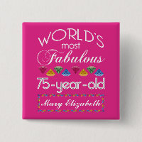 75th Birthday Most Fabulous Colourful Gems Pink