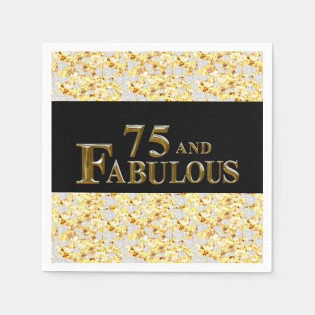 75th Birthday  Napkin (Front)