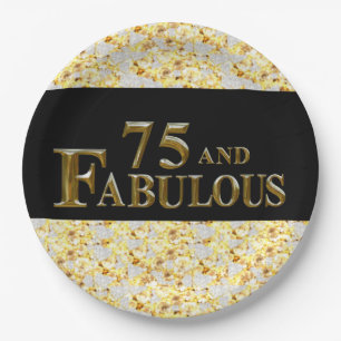 75th Birthday Paper Plate