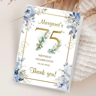 75th Birthday Party Folded Thank You Cards