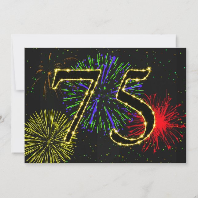 75th birthday party invitate invitation (Front)