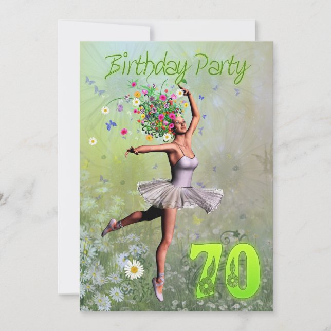 75th Birthday party invitation (Front)