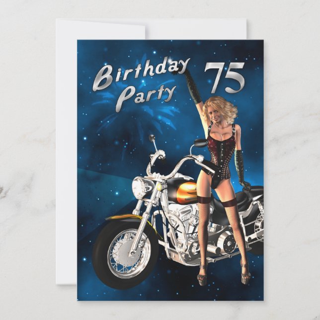 75th Birthday party Invitation (Front)