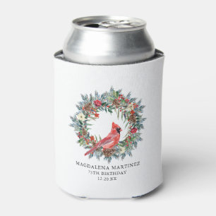 75th Birthday Red Cardinal Party Supplies Can Cooler