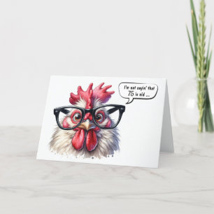 75th Birthday Rooster Humour Card