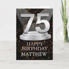75th Birthday Spotlights Add A Name Card
