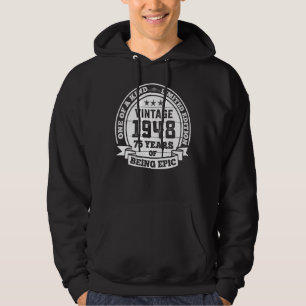 75th Birthday Vintage Retro Epic 1948 75 Years Old Hoodie