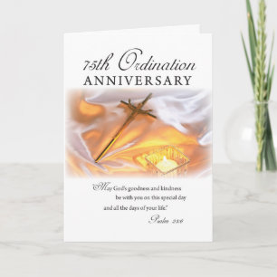75th Ordination Anniversary, Cross Candle Card