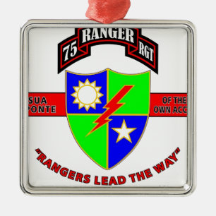 75TH RANGER BATTALION "ARMY RANGERS" METAL TREE DECORATION