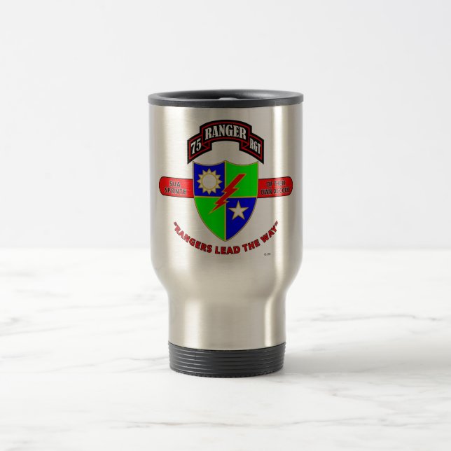 75TH RANGER BATTALION "ARMY RANGERS" TRAVEL MUG (Center)