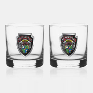 75th Ranger Regiment 1st BAT Whiskey Glass