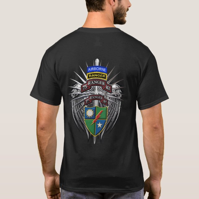 75th Ranger Regiment 1st Battalion (1st Bat) T-Shirt (Back)