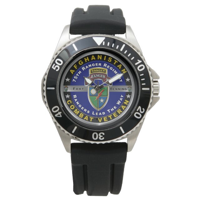 75th Ranger Regiment Afghanistan Combat Veteran  Watch (Front)
