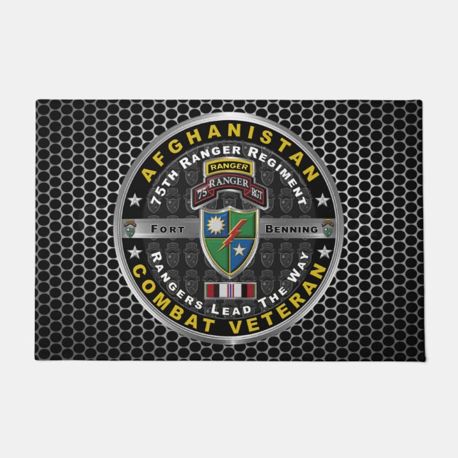 75th Ranger Regiment Afghanistan Veteran Doormat (Front)