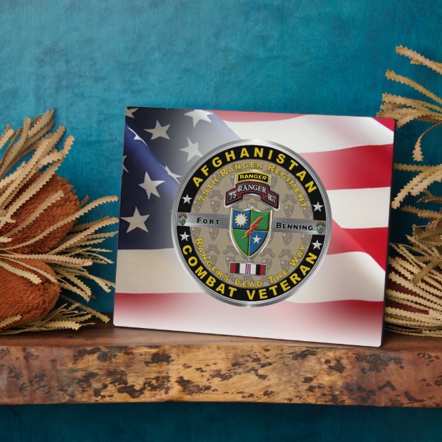 75th Ranger Regiment Afghanistan Veteran Plaque (Side)