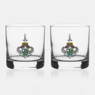 75th Ranger Regiment Afghanistan Veteran Whiskey Glass
