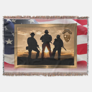 75th Ranger Regiment “Awesome Rangers” Throw Blanket