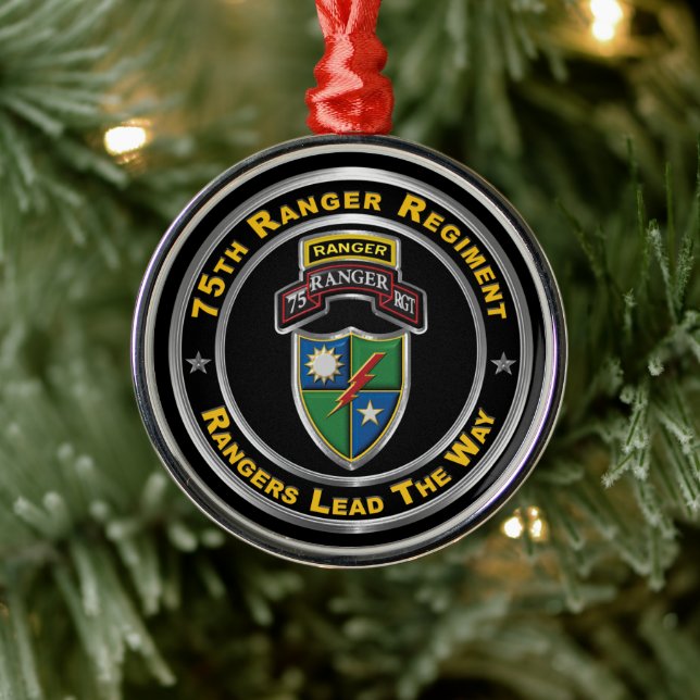 75th Ranger Regiment  Christmas  Metal Tree Decoration (Tree)