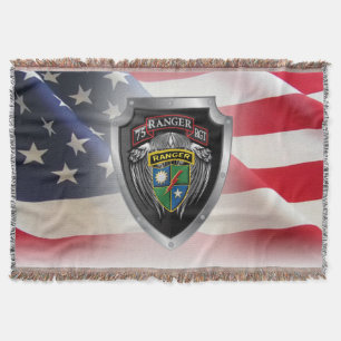 75th Ranger Regiment Customised Shield Throw Blanket