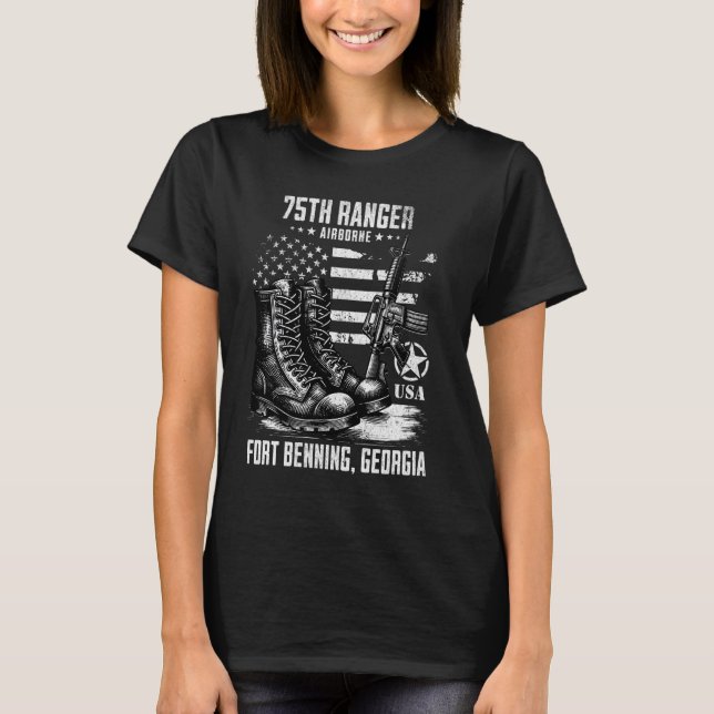 75th Ranger Regiment Fort Benning Georgia Military T-Shirt (Front)
