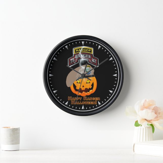 75th Ranger Regiment Halloween  Clock (Home)