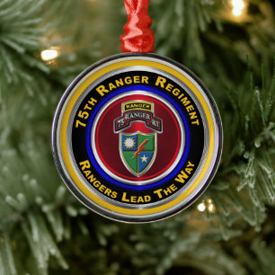 75th Ranger Regiment Keepsake Christmas Metal Tree Decoration