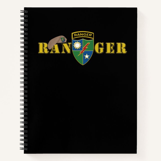 75th Ranger Regiment  Notebook (Front)