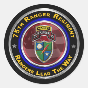 75th Ranger Regiment “Rangers Lead The Way” Classic Round Sticker
