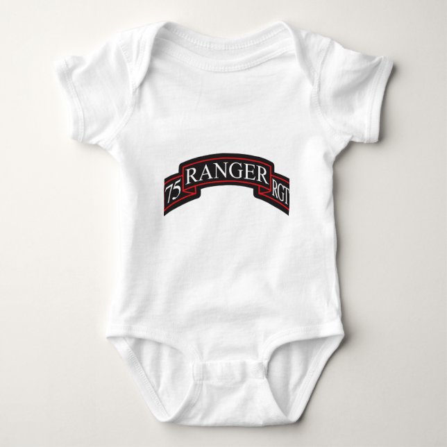 75th Ranger Regiment Scroll Baby Bodysuit (Front)