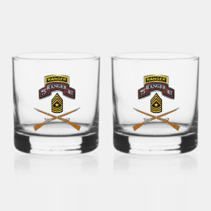 75th Ranger Regiment Sergeant Major Whiskey Glass