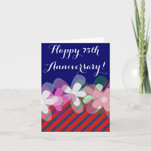75th wedding anniversary flowers card