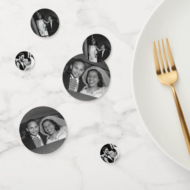 75th Wedding Anniversary Party Decor Custom Photo Confetti (Group)