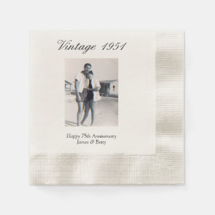 75th Wedding Anniversary Party Personalized Photo Napkin