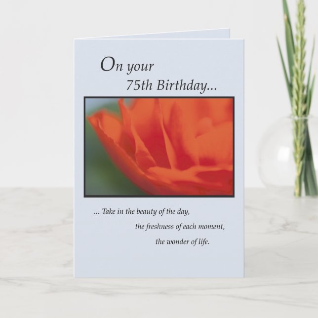 75thBirthday Flower Card (Front)
