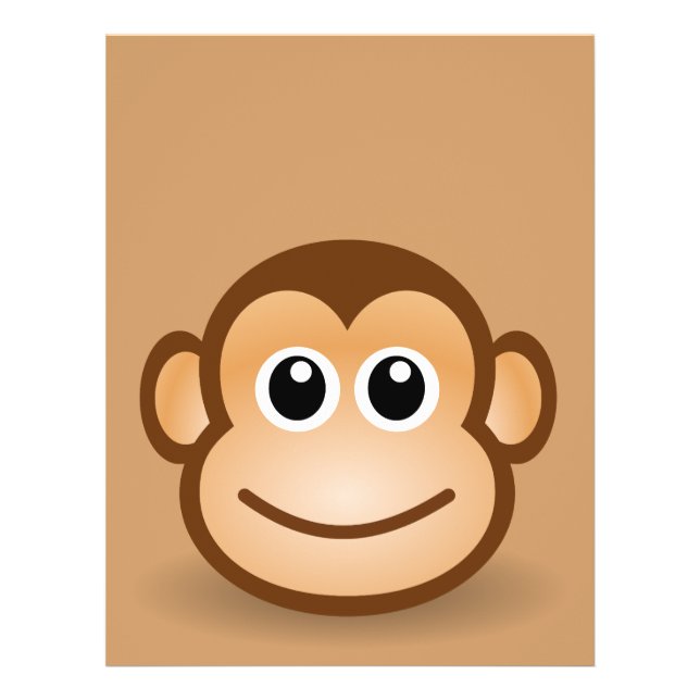 76-Free-Cute-Cartoon-Monkey-Clipart-Illustration Flyer (Front)