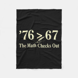 76 Greater Than 67 George Washington History Fun M Fleece Blanket