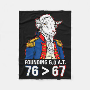 76 Greater Than 67 George Washington History Fun M Fleece Blanket