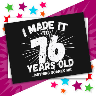 76 Year Old Sarcastic Meme Funny 76th Birthday Postcard