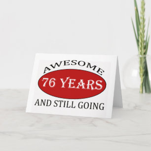 76 years old birthday designs card