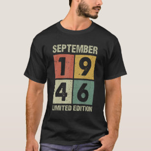 76 Years Old Vintage September 1946 76th Birthday T-Shirt