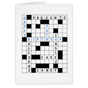 76th Birthday, Crossword Puzzle