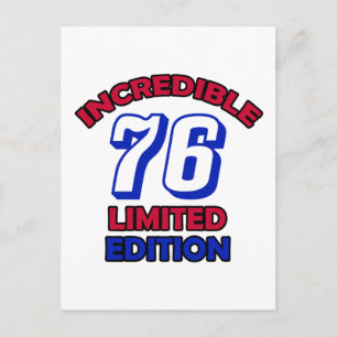 76th Birthday Design Postcard