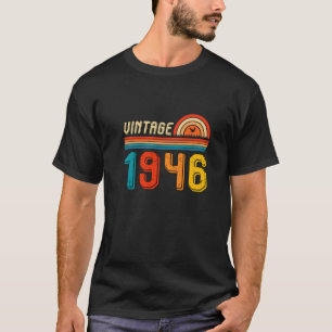 76Th Birthday Gift 76 Years Old Men Women Retro Vi T-Shirt
