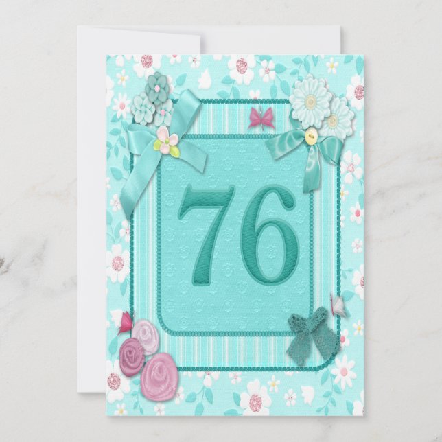 76th birthday party invitation (Front)